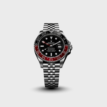 Rolex Watch Red & Black Dial with Date Display