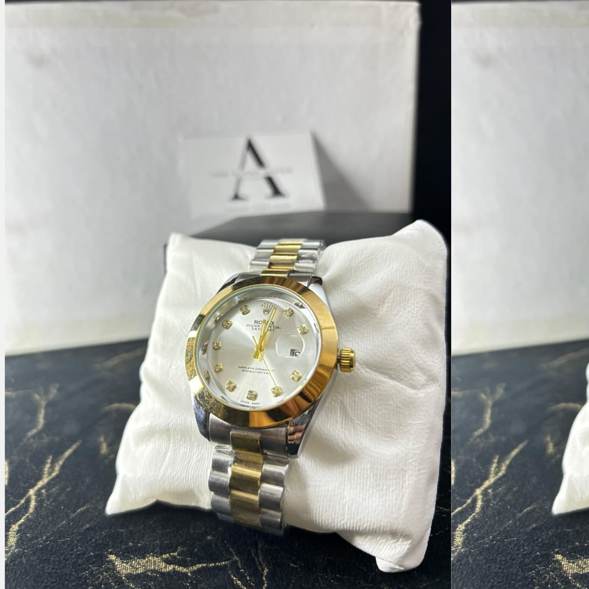 ROLEX WHITE DIEL DAY AND DATE