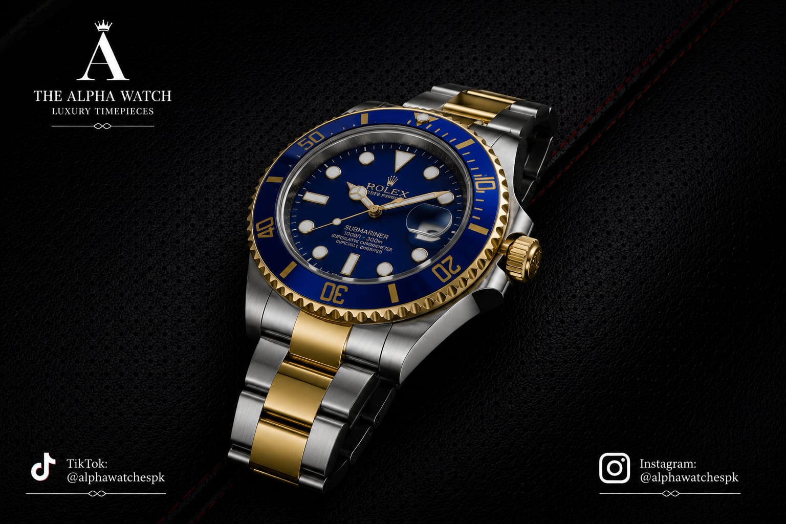 Rolex Submariner 126613LB Silver and Gold Oyster Bracelet with Blue Bezel