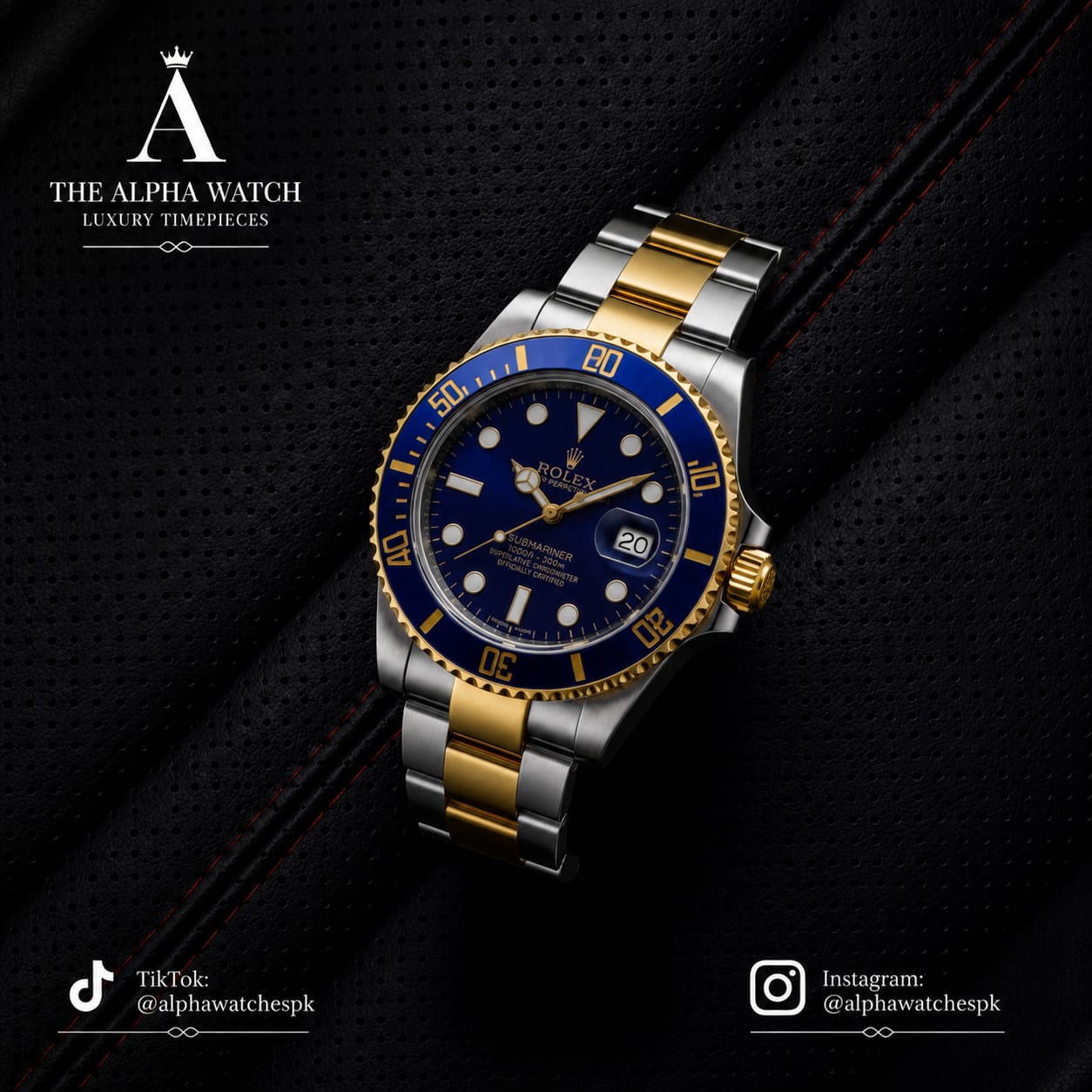Rolex Submariner 126613LB Silver and Gold Oyster Bracelet with Blue Bezel