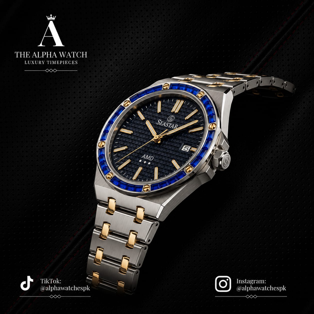 SEASTAR BLACK DIAL WATCH