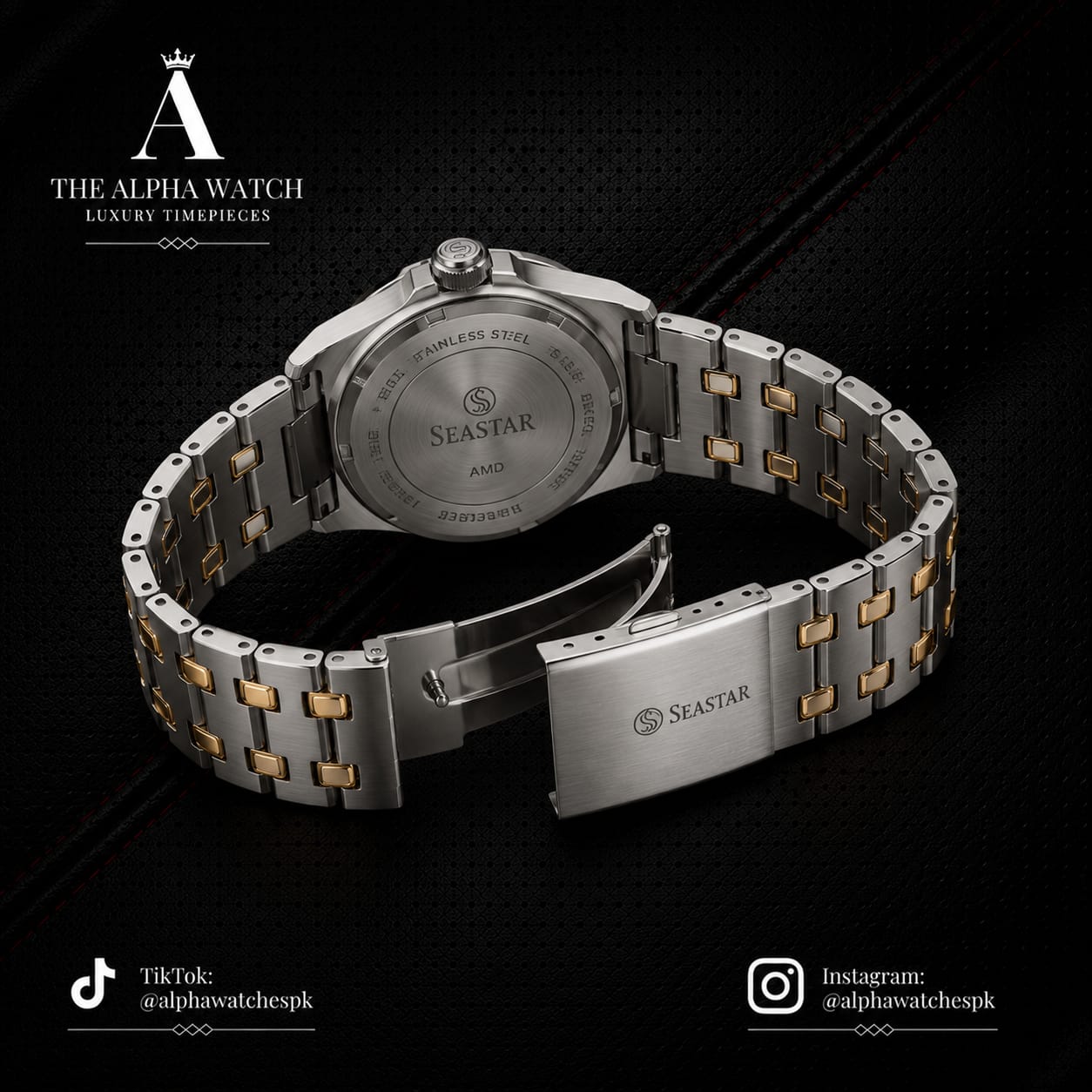 SEASTAR BLACK DIAL WATCH