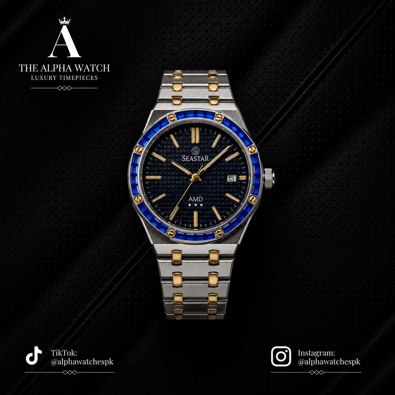 SEASTAR BLACK DIAL WATCH