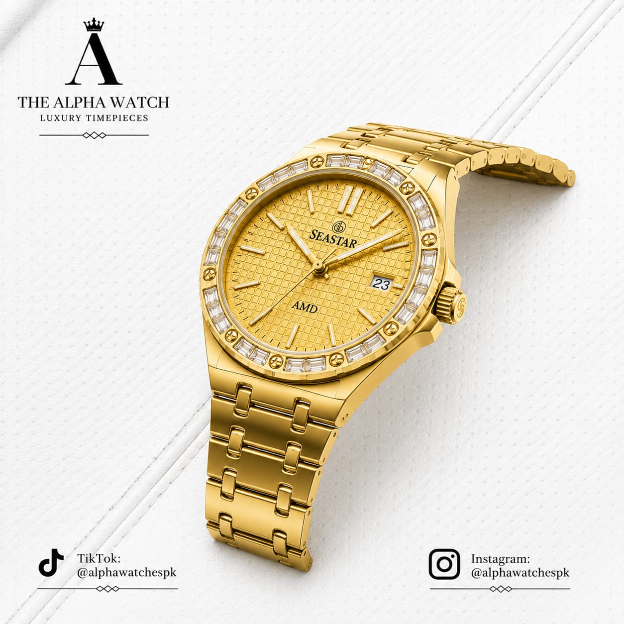 SEASTAR GOLDEN DIAMOND DIEL WATCH