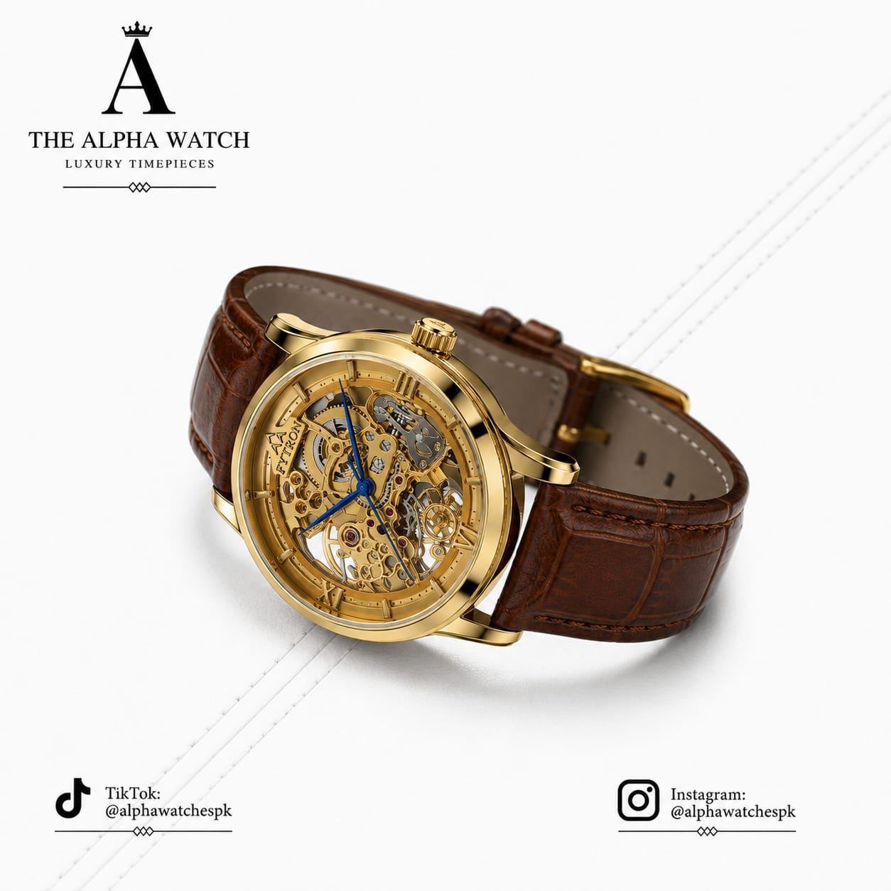 FITRON FULLY AUTOMATIC IN LEATHER STRAP