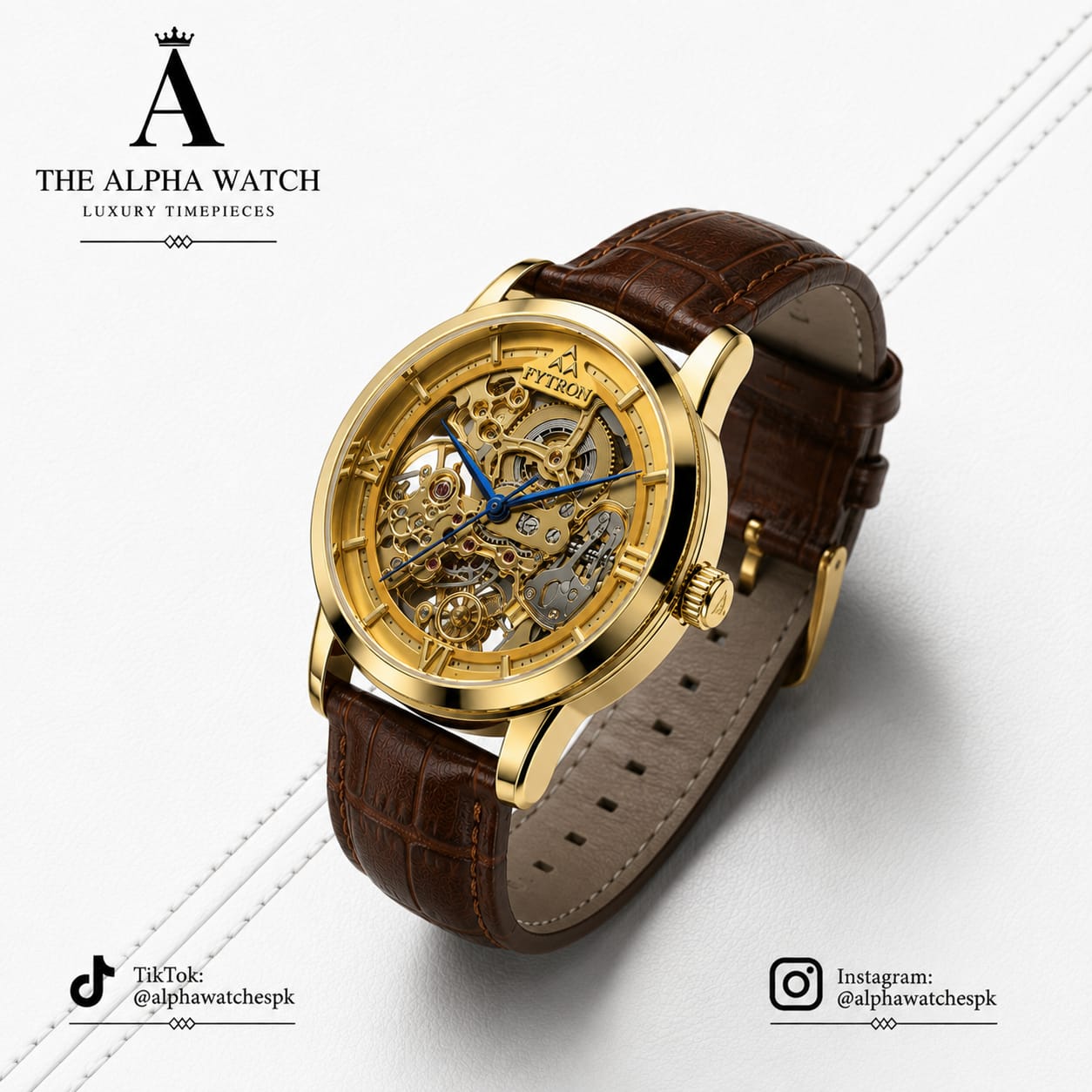 FITRON FULLY AUTOMATIC IN LEATHER STRAP